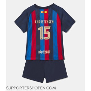 Barcelona Andreas Christensen #15 Hemmatröja Barn 2022-23 Kortärmad (+ korta byxor)